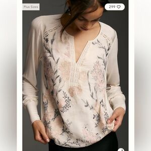 Anthropologie embroidered blouse